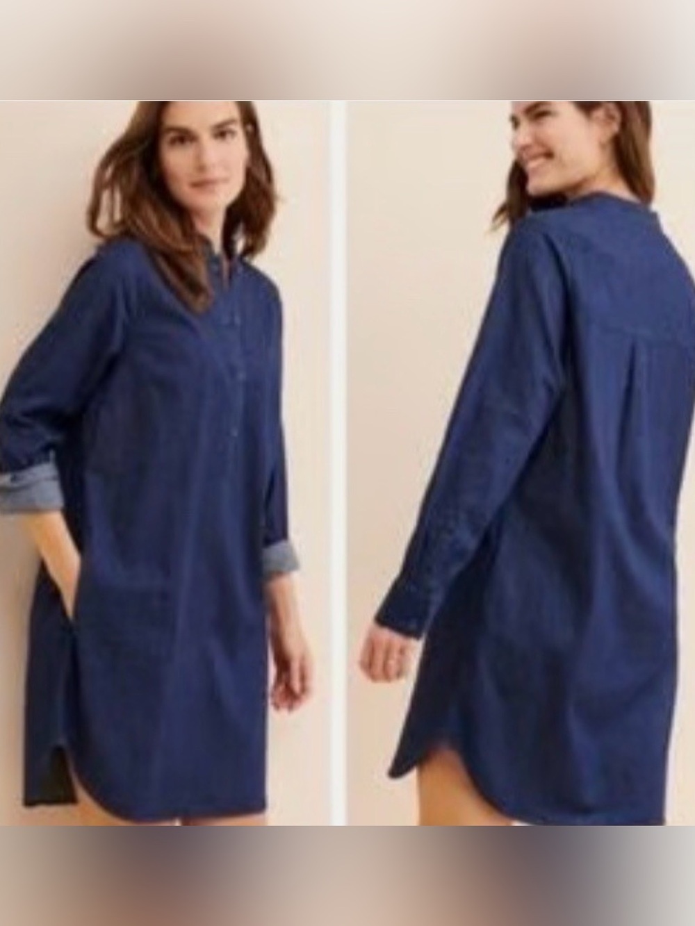 Universal Standard Hannah Shirtdress, indigo, size XS (US 10-12)